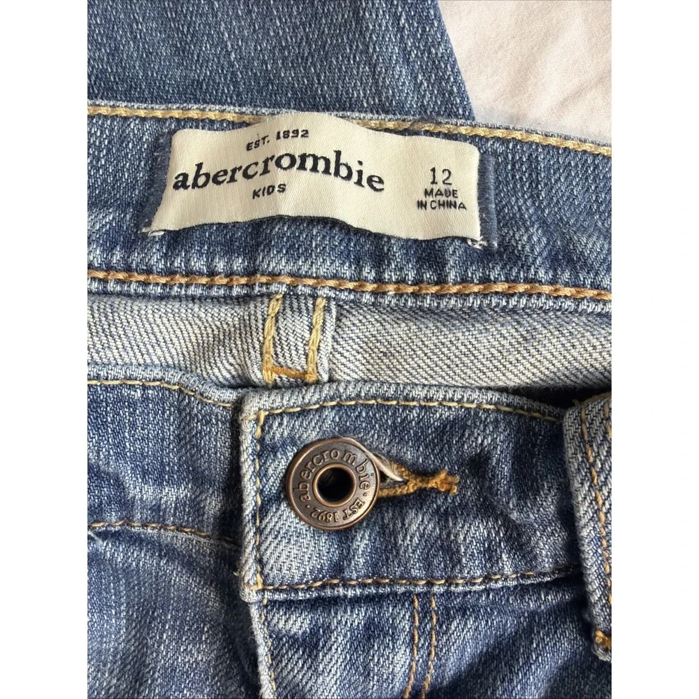Abercrombie Kids Girls‎ Size 12 Skinny Jeans Light Blue Wash Minimalist